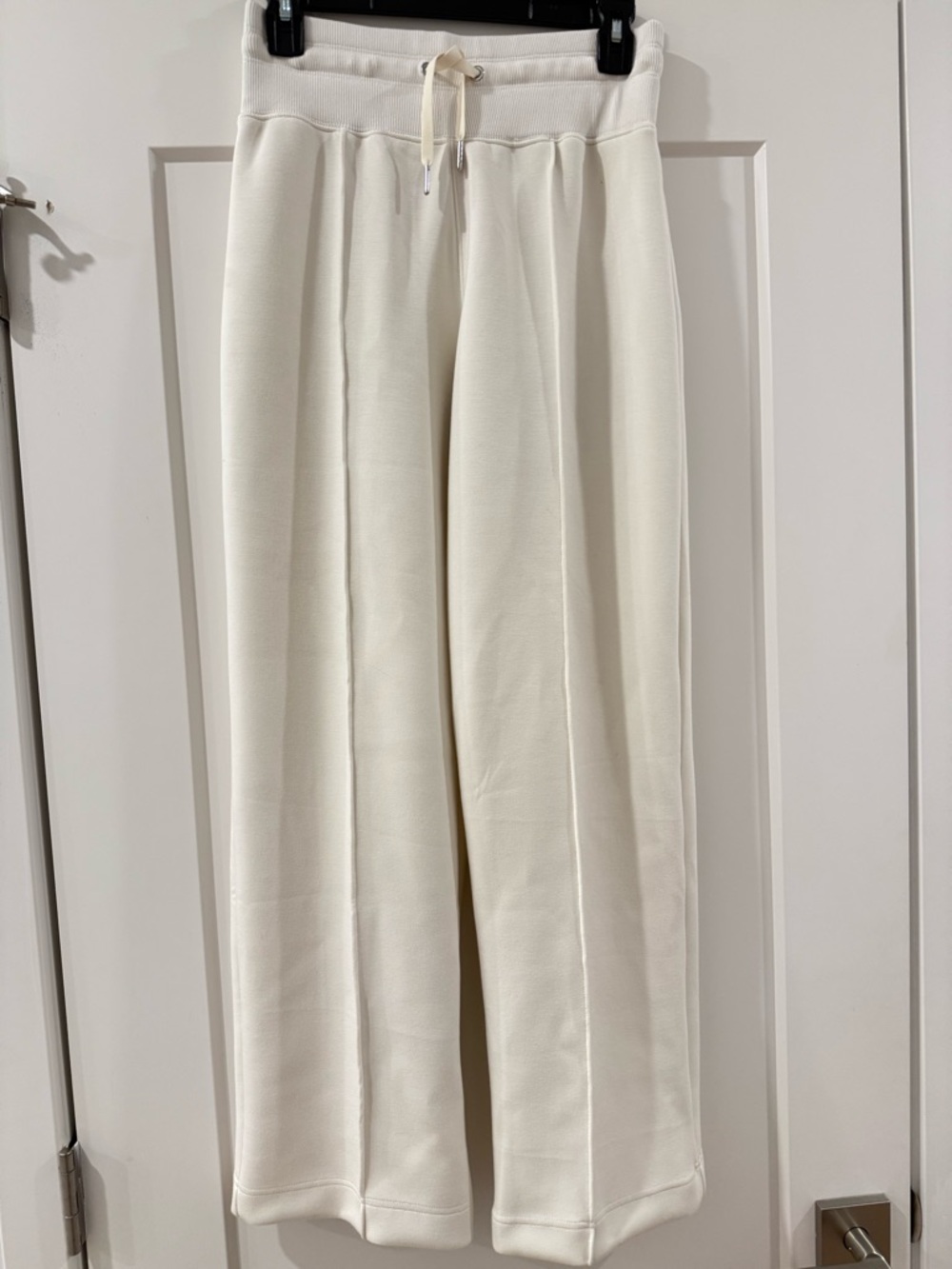 SPANX Ivory Wide-Leg Drawstring Sweatpants Size S/P
